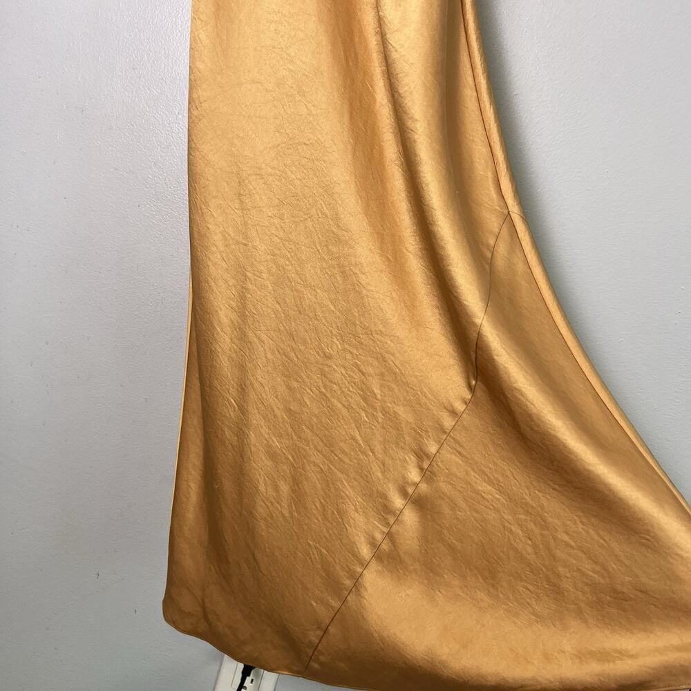 Wilfred Only Slip Midi Dress Mustard Cooper Satin Sz XXS - Picture 5 of 10